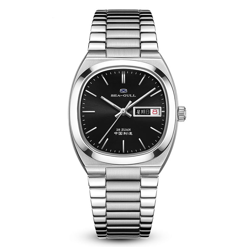 Jour-Date Calendrier Tonneau Habillée 34mm