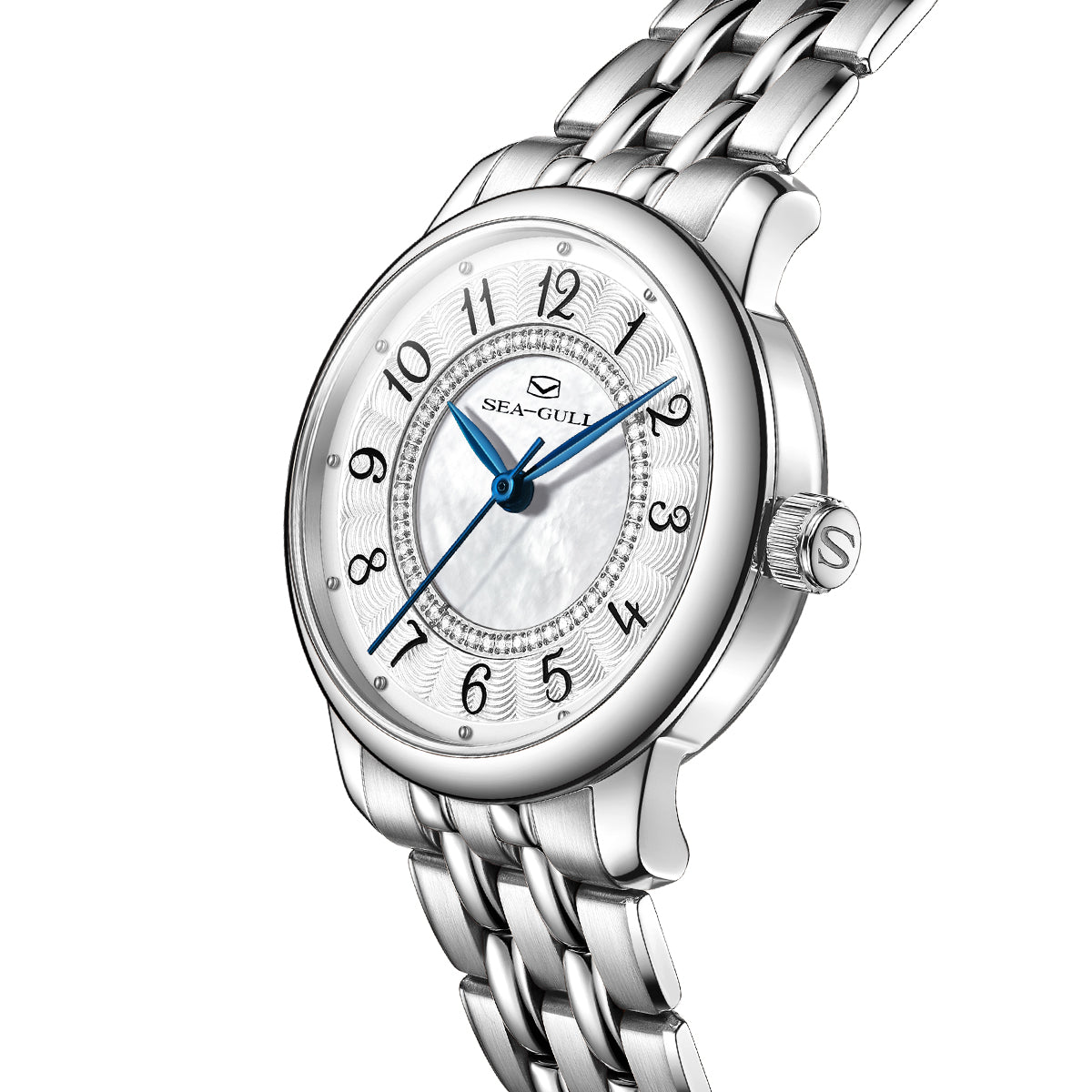 Femme Cercles Concentriques Serti Diamant Habillée 32mm