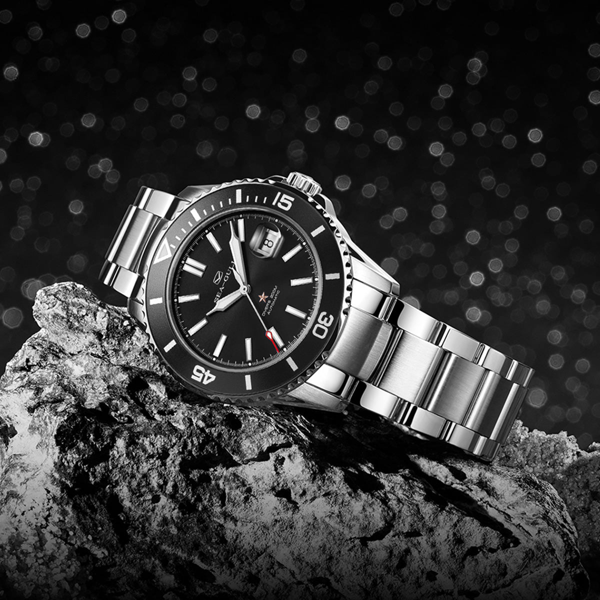 Océan 200m Étanche Date Loupe Plongée 44mm