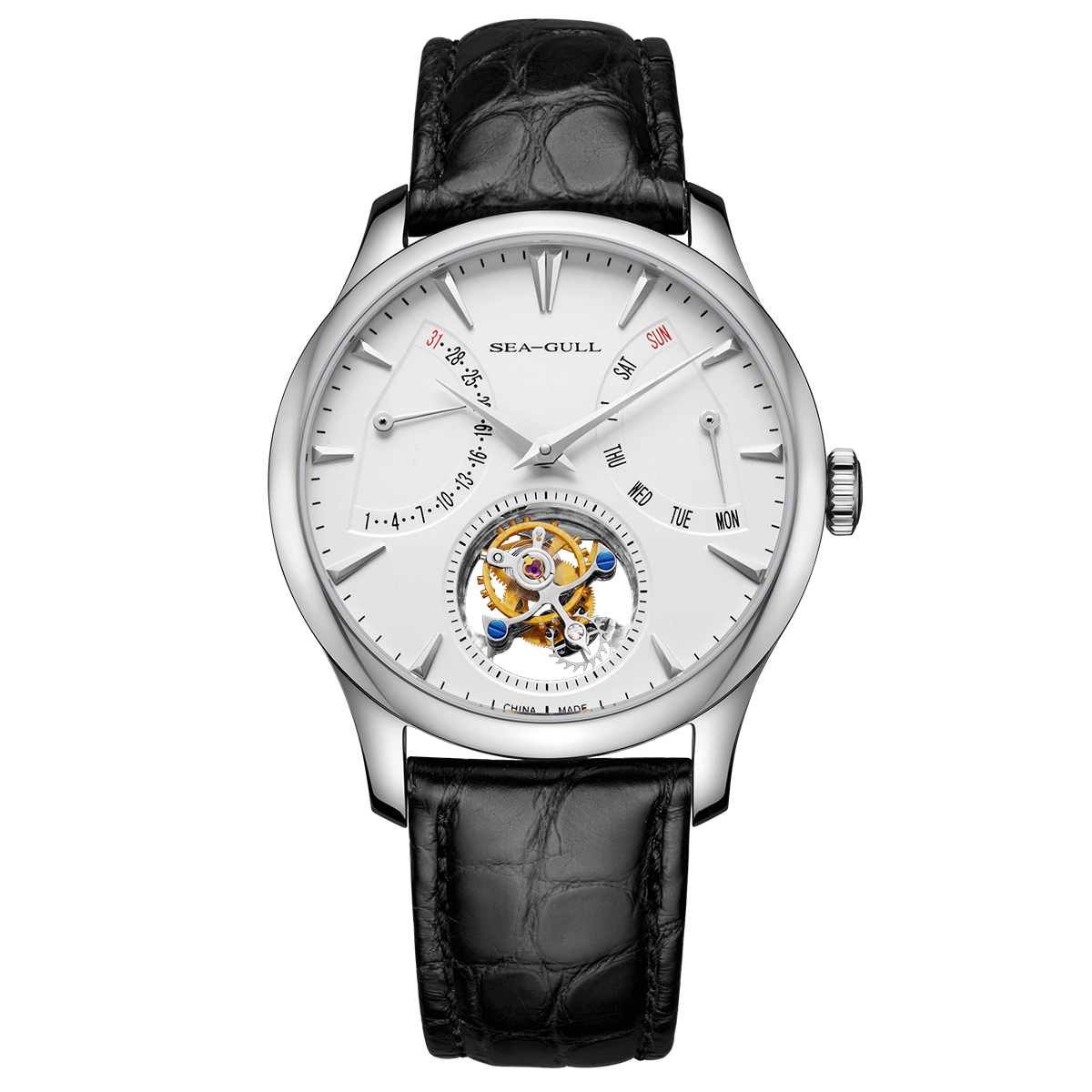 Artisan Patrimoine Multifonction Jour-Date Calendrier Excentrique Tourbillon 41mm
