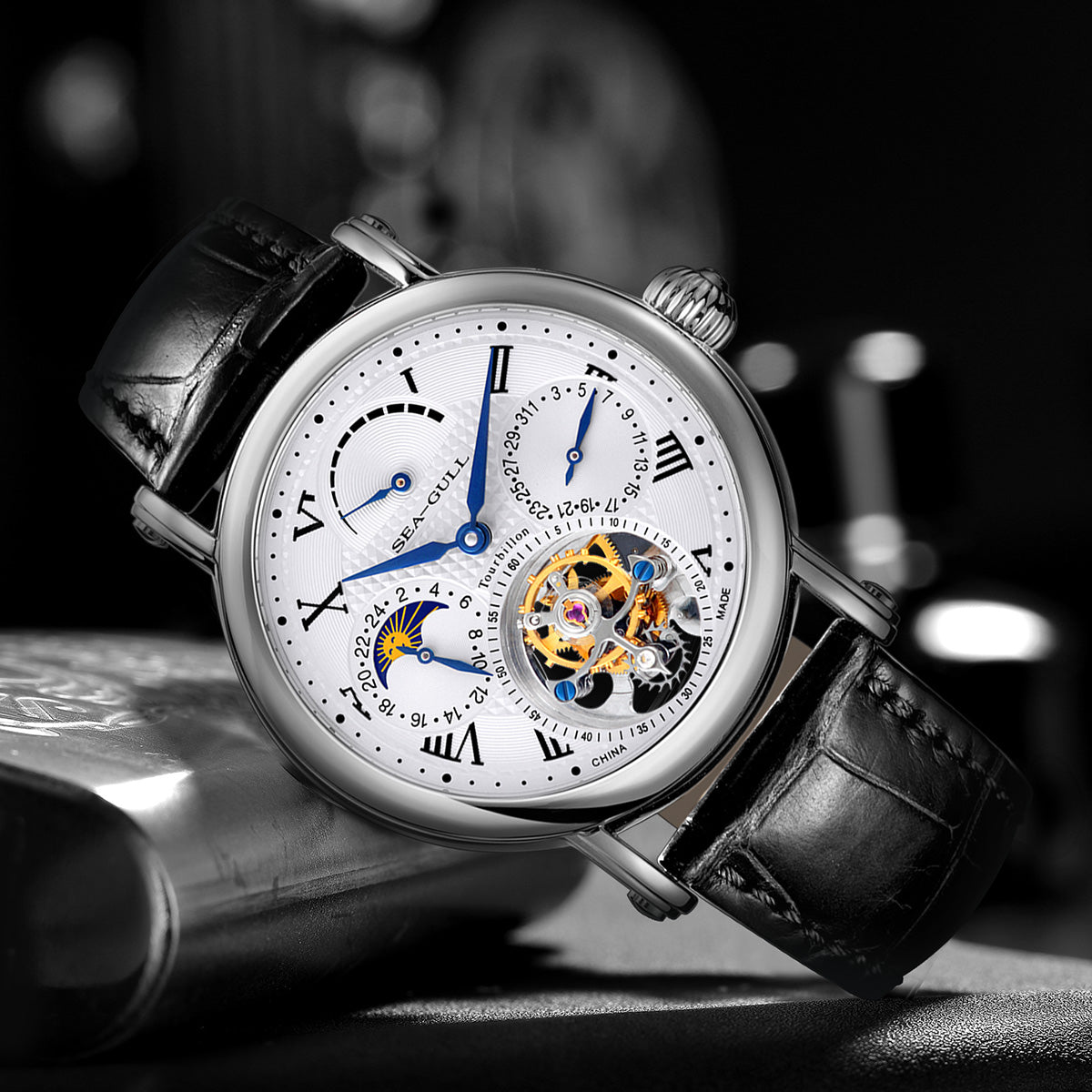Artisan Patrimoine Multifonction Céleste Calendrier Réserve de Marche Excentrique Tourbillon 39mm