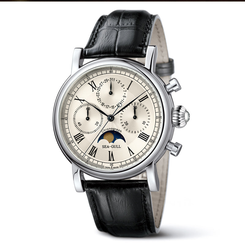 Extraordinaire Multifonction Phase de Lune Chronographe 41mm