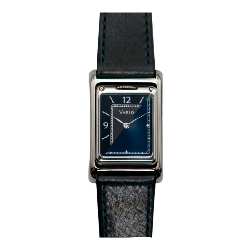 Vario VERSA Reversible Dual Time Gunmetal-Blue Watch