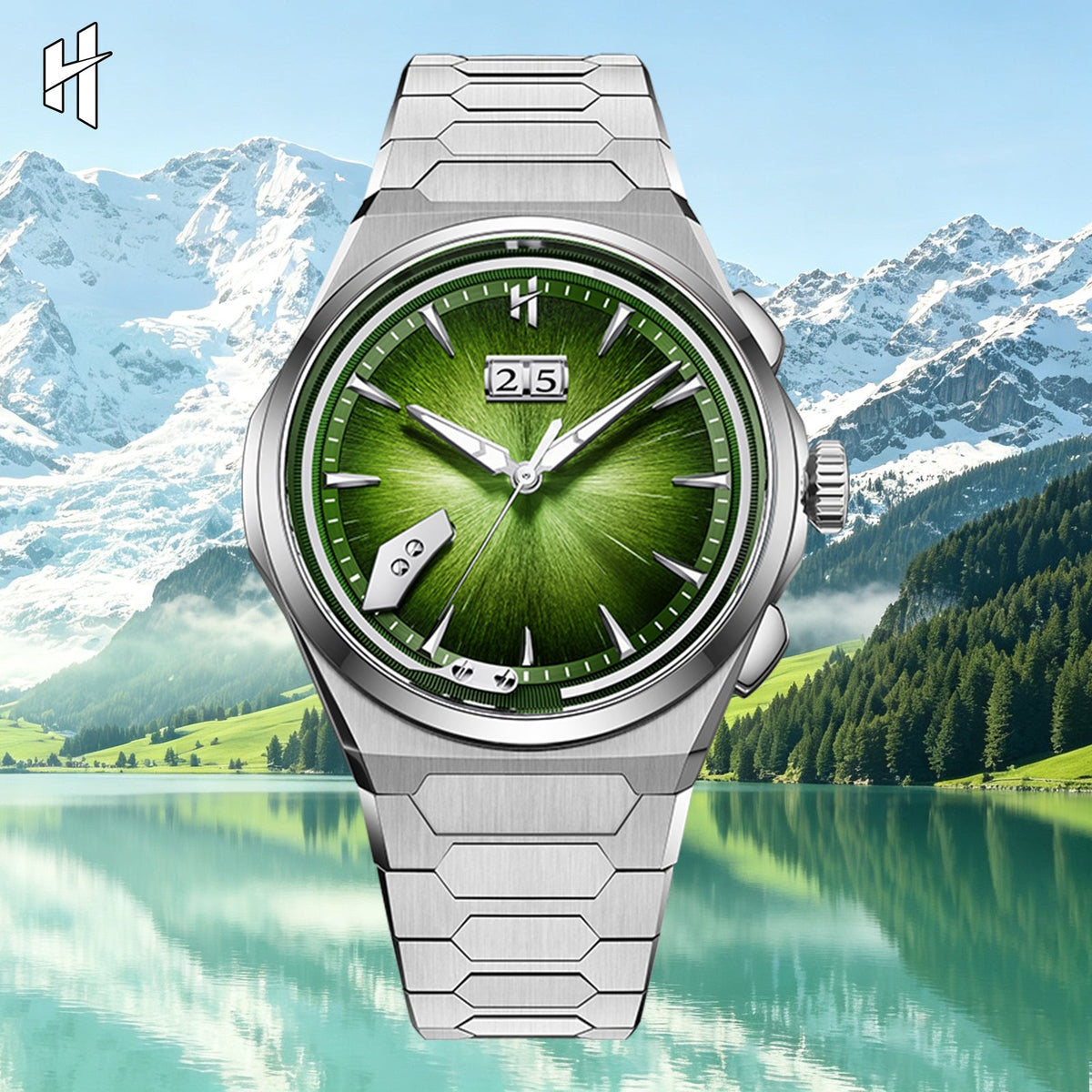 Chiming Watch 2.0 Cadran Brossé Vert Titane Grade 5 – Édition Limitée 100 pièces