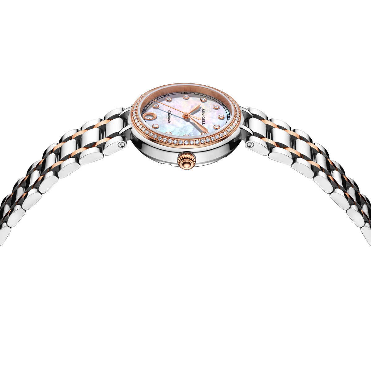 Femme Serti Diamant Nacre Habillée 32mm