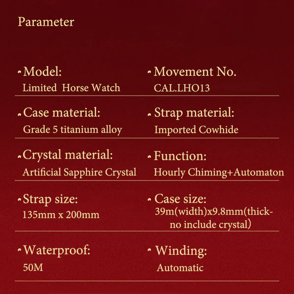 LUCKY HARVEY - HORSE CHIMING ALLOY GOLD