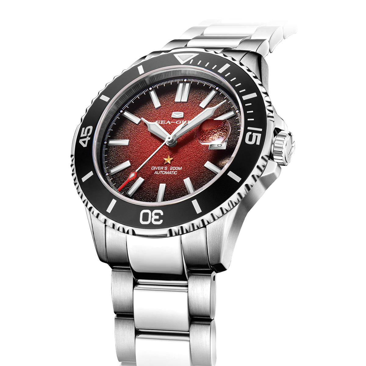 Océan 200m Étanche Cadran Mat Plongée 44mm