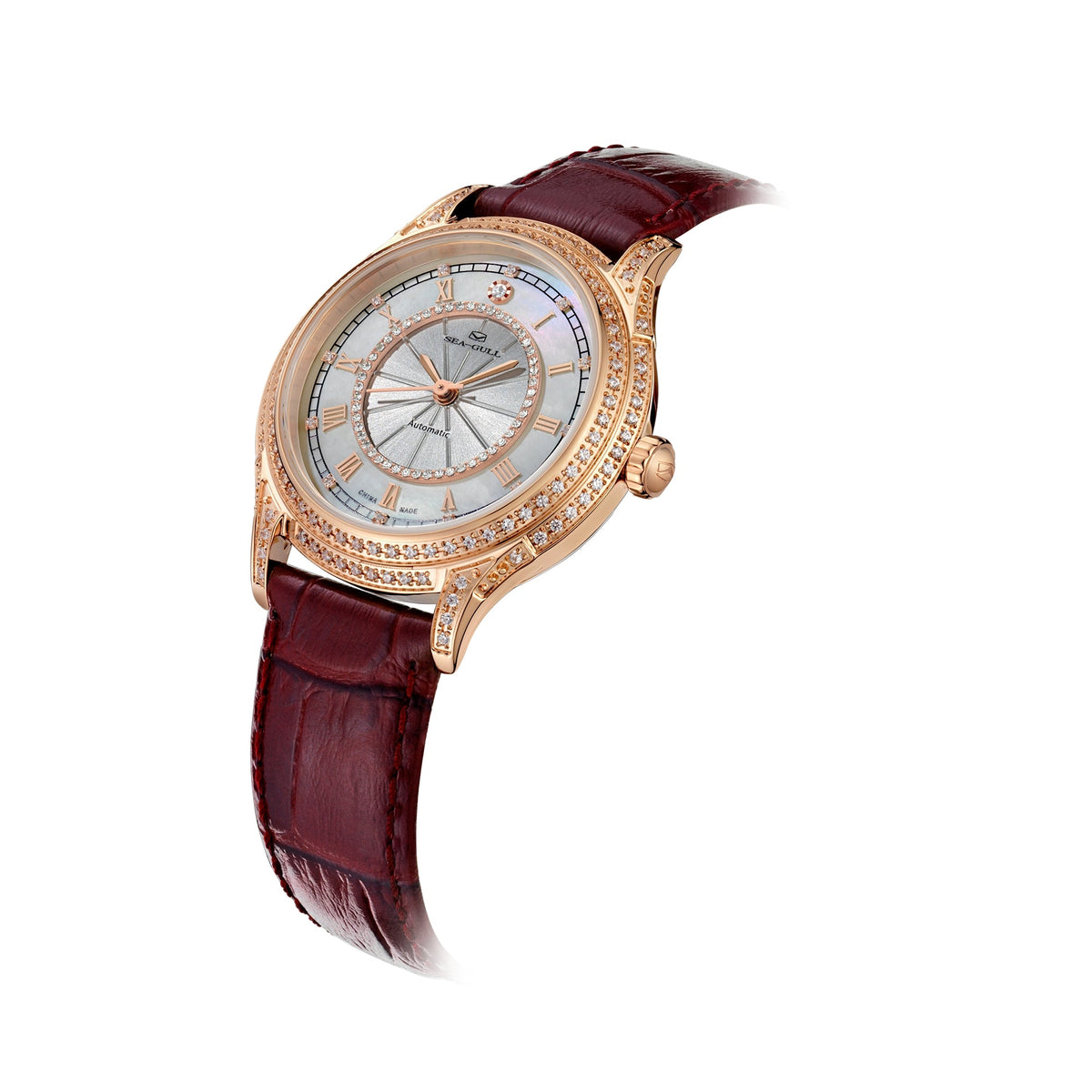 Serti Diamant Nacre Vintage Femme 34mm