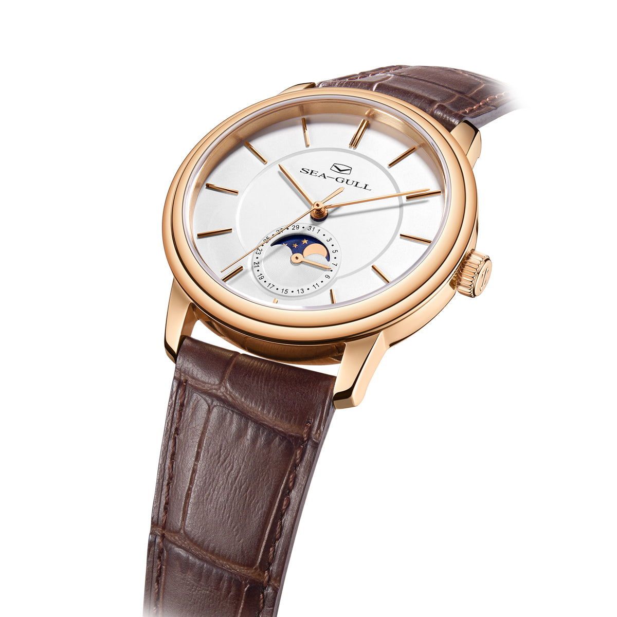 Ultra-fin Phase de Lune Habillée 38mm