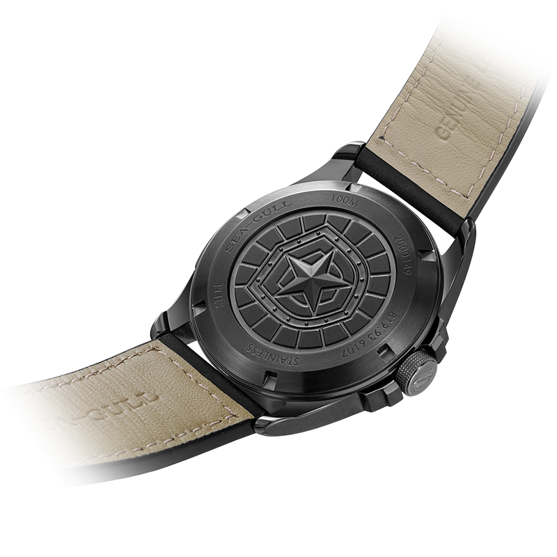Army One Matte Noir Brossé Texture 43mm