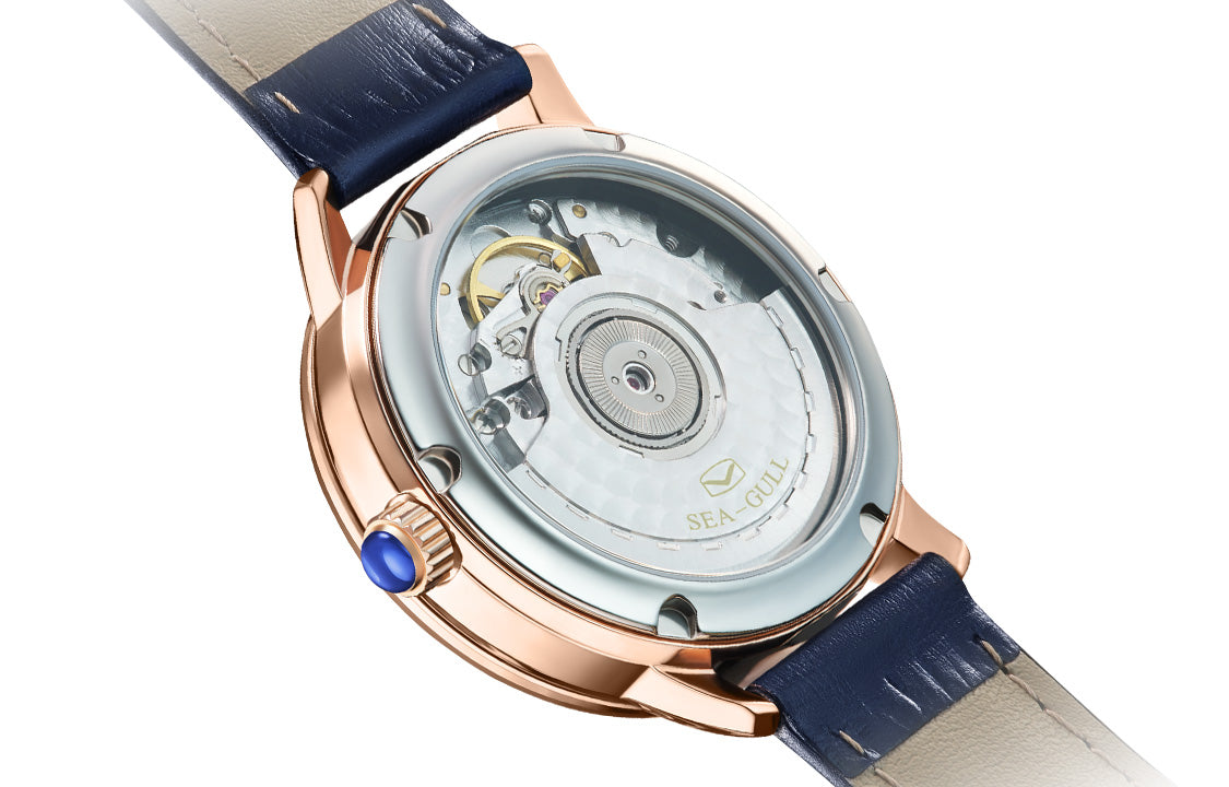 Phase de Lune Nacre Ciel Étoilé Serti Diamant Femme 34mm