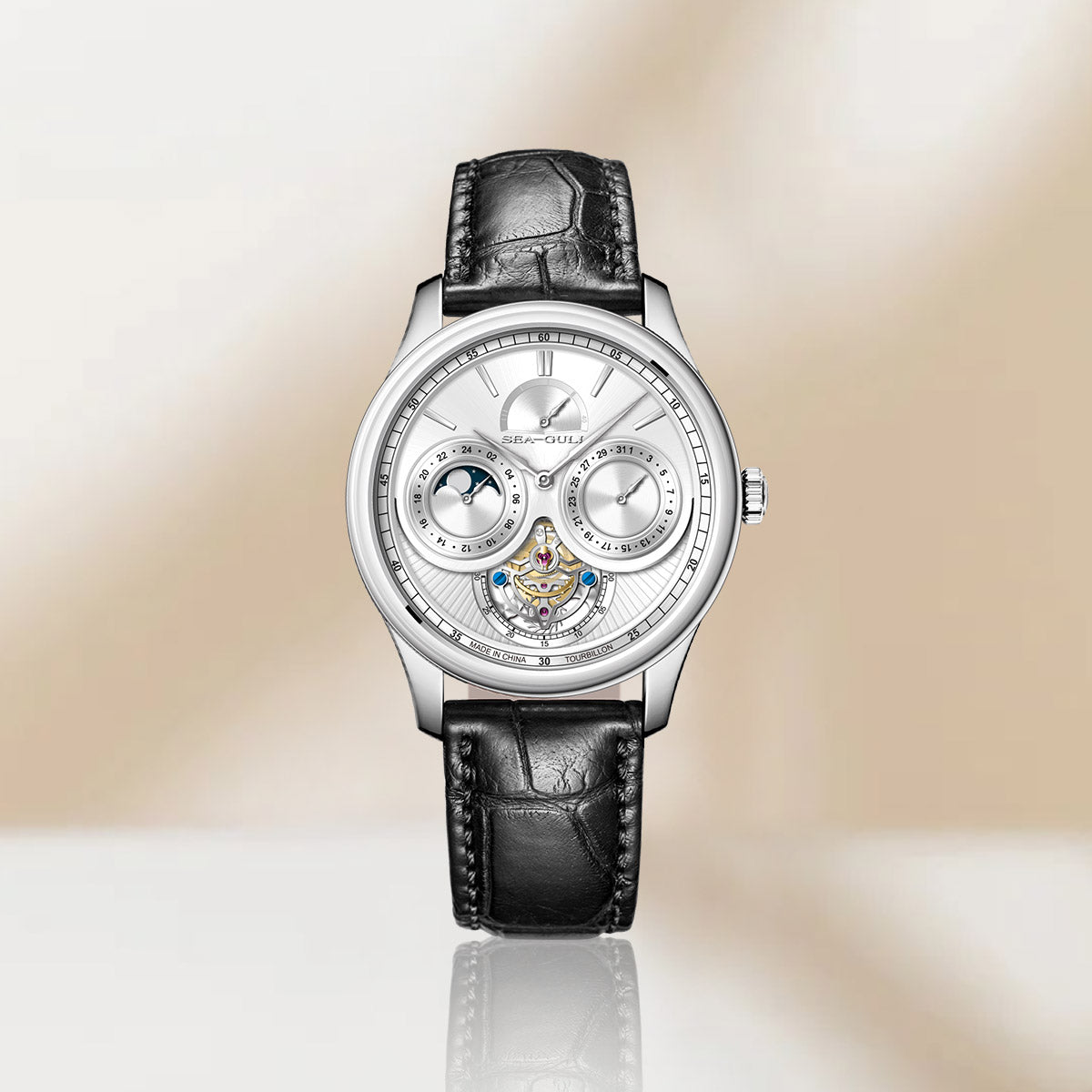 Artisan Patrimoine Multifonction Céleste Calendrier Réserve de Marche Excentrique Tourbillon 41mm