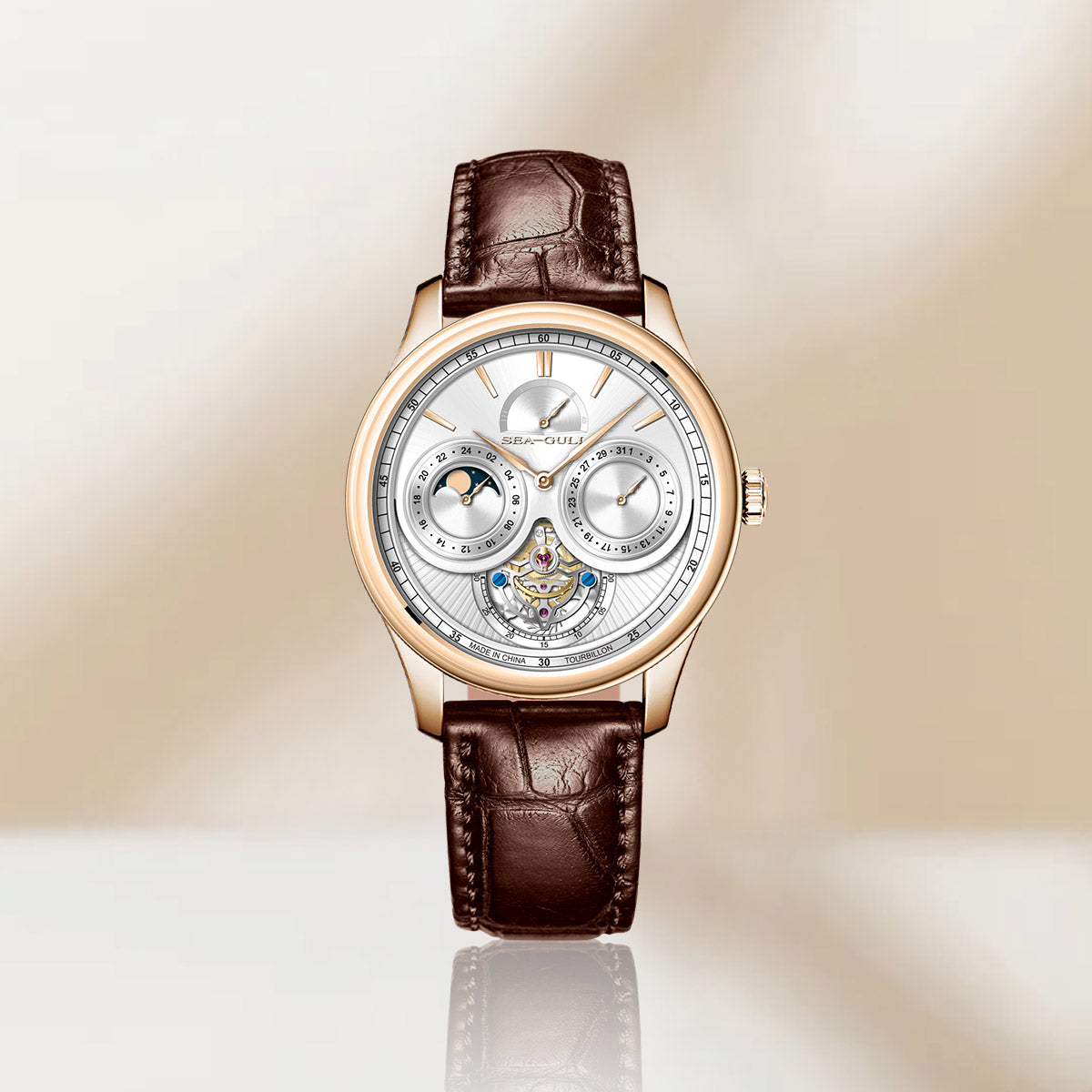 Artisan Patrimoine Multifonction Céleste Calendrier Réserve de Marche Excentrique Tourbillon 41mm