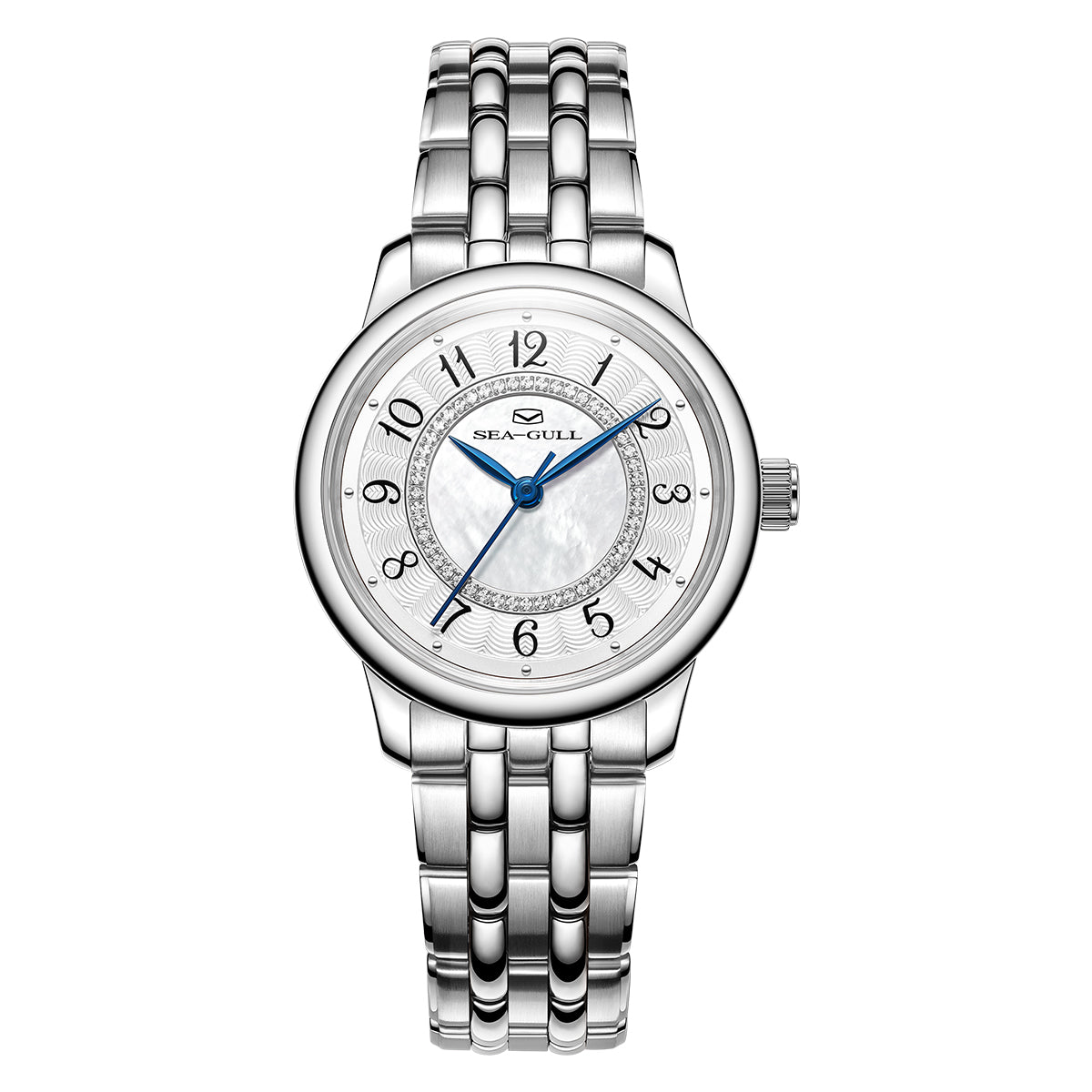 Femme Cercles Concentriques Serti Diamant Habillée 32mm
