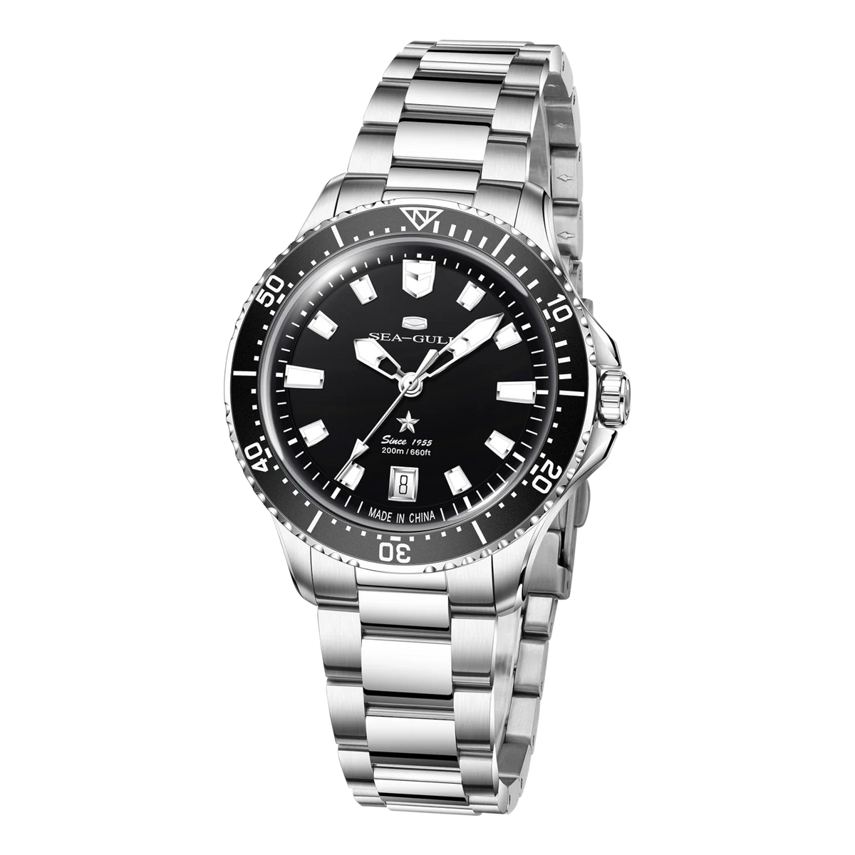 Océan 200m Métallique Dégradé Calendrier Plongée 39mm