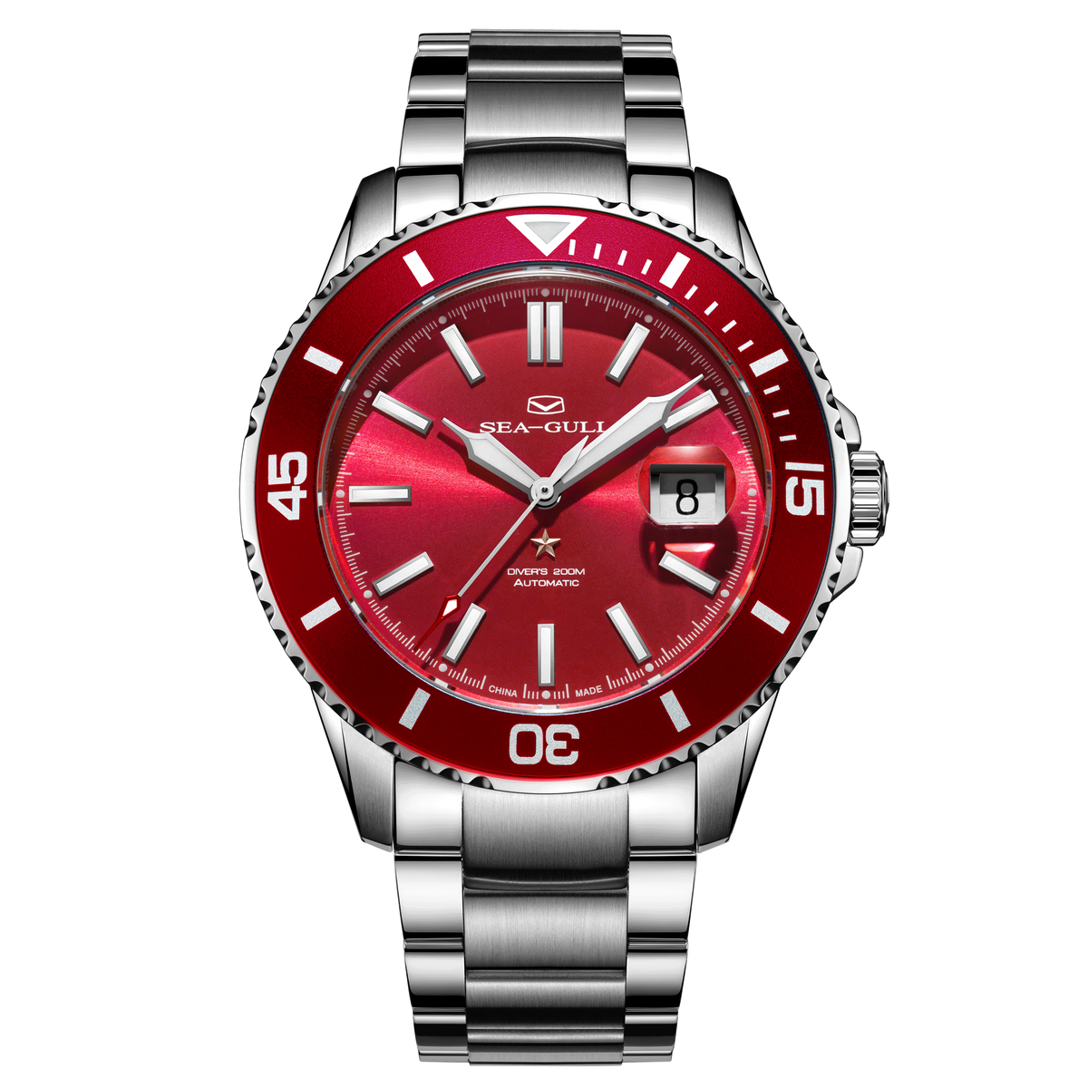 Océan 200m Étanche Fond Gravé Plongée 44mm