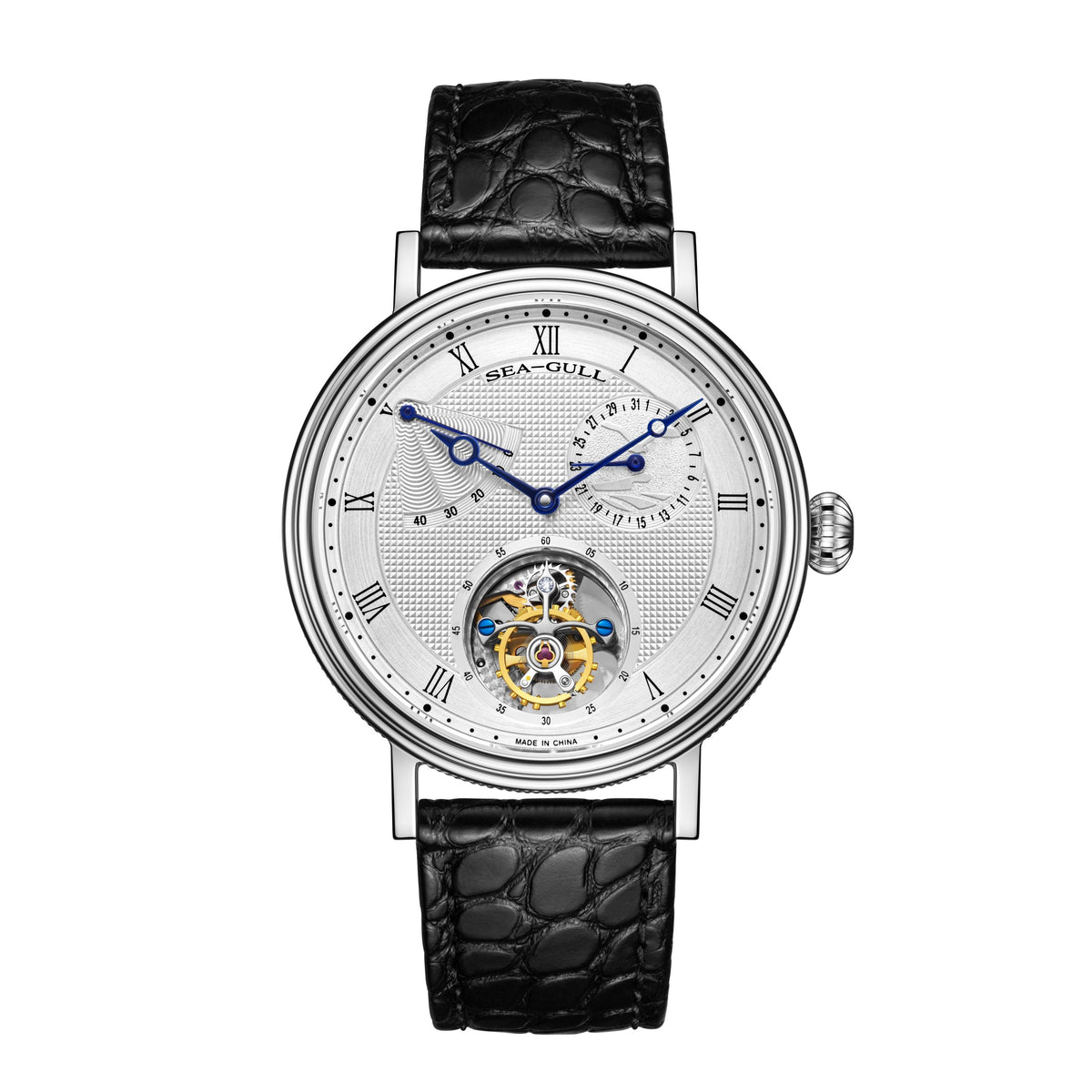 Patrimoine Guilloché Indicateur de Réserve Calendrier Tourbillon 41mm