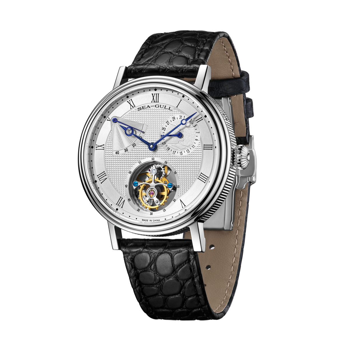 Patrimoine Guilloché Indicateur de Réserve Calendrier Tourbillon 41mm