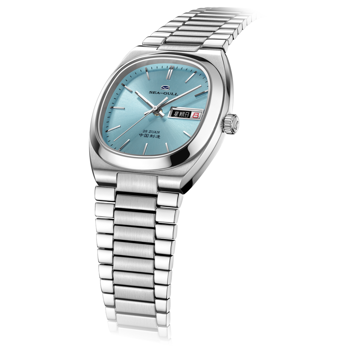 Jour-Date Calendrier Tonneau Habillée 34mm