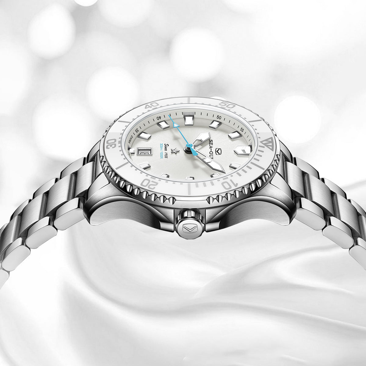 Océan Pro 300m Étanche Nacre Femme Plongée 40mm