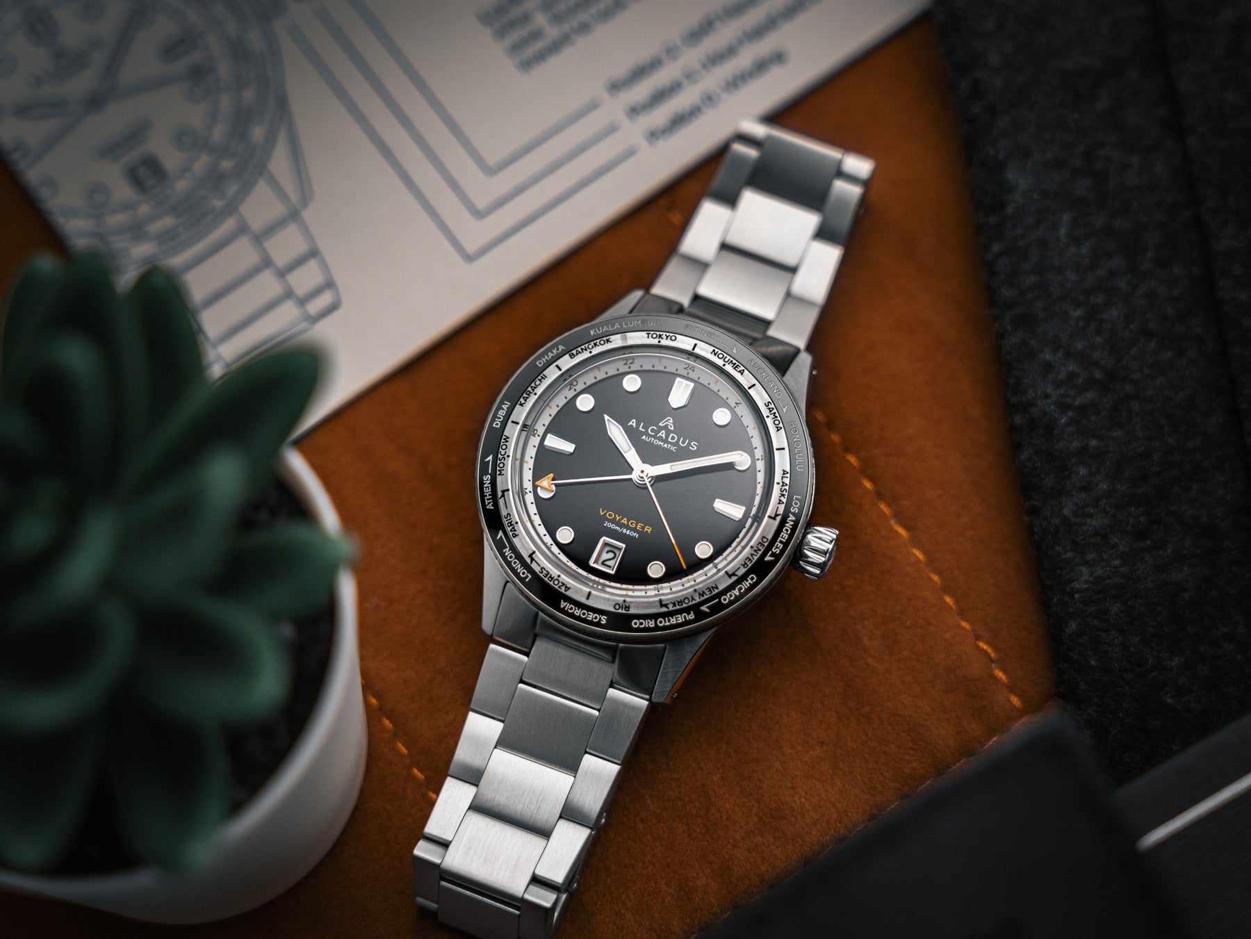 Alcadus Voyager Worldtimer GMT