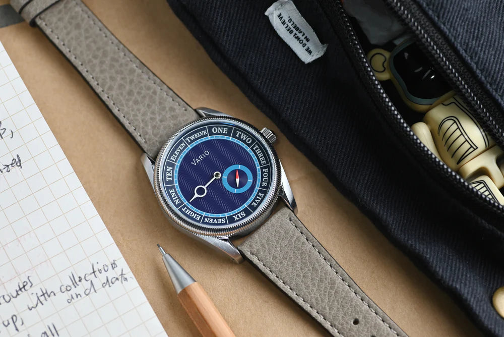 Vario NAVI Single Hand Deep Water Blue Small Seconds Compass