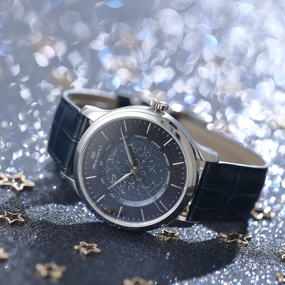 Astronomie Chinoise Pierre d'Or Scintillante Complication 41mm