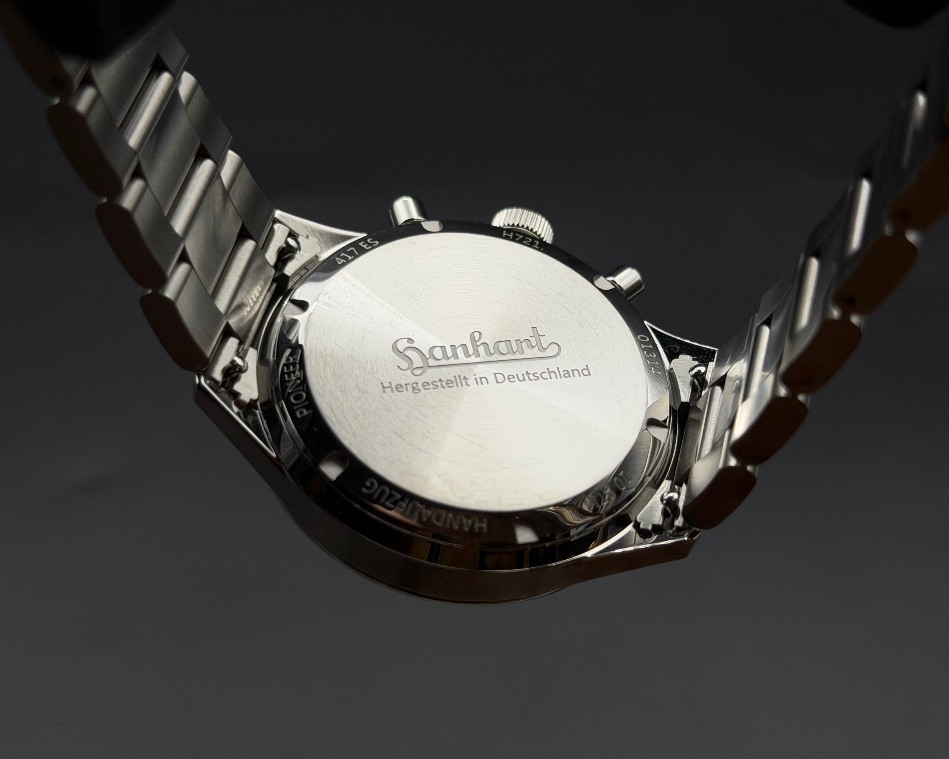 Hanhart 417 ES 1954 – Chronographe pilote 42 mm acier