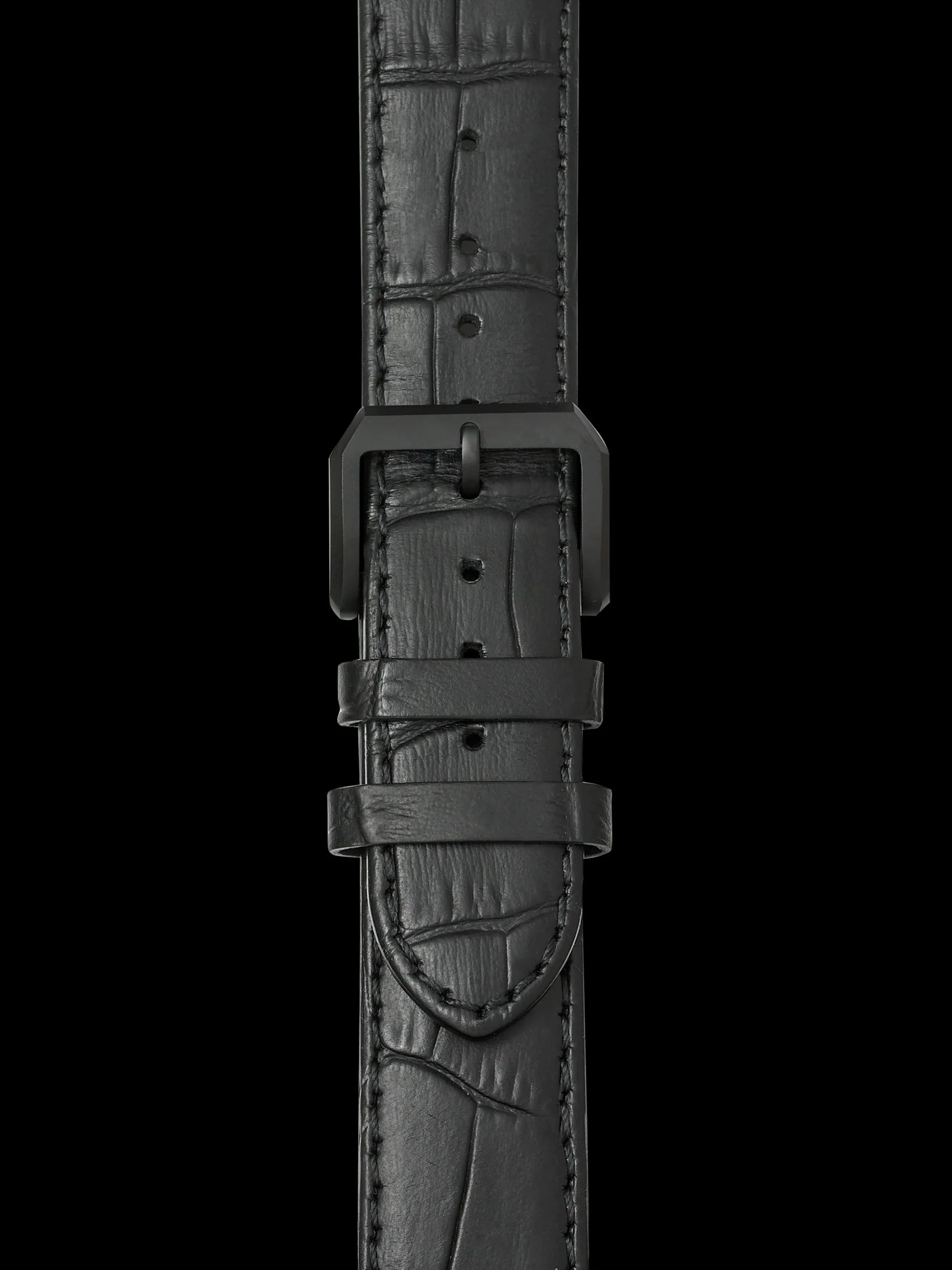 Leather Bracelet with Black PVD Buckle