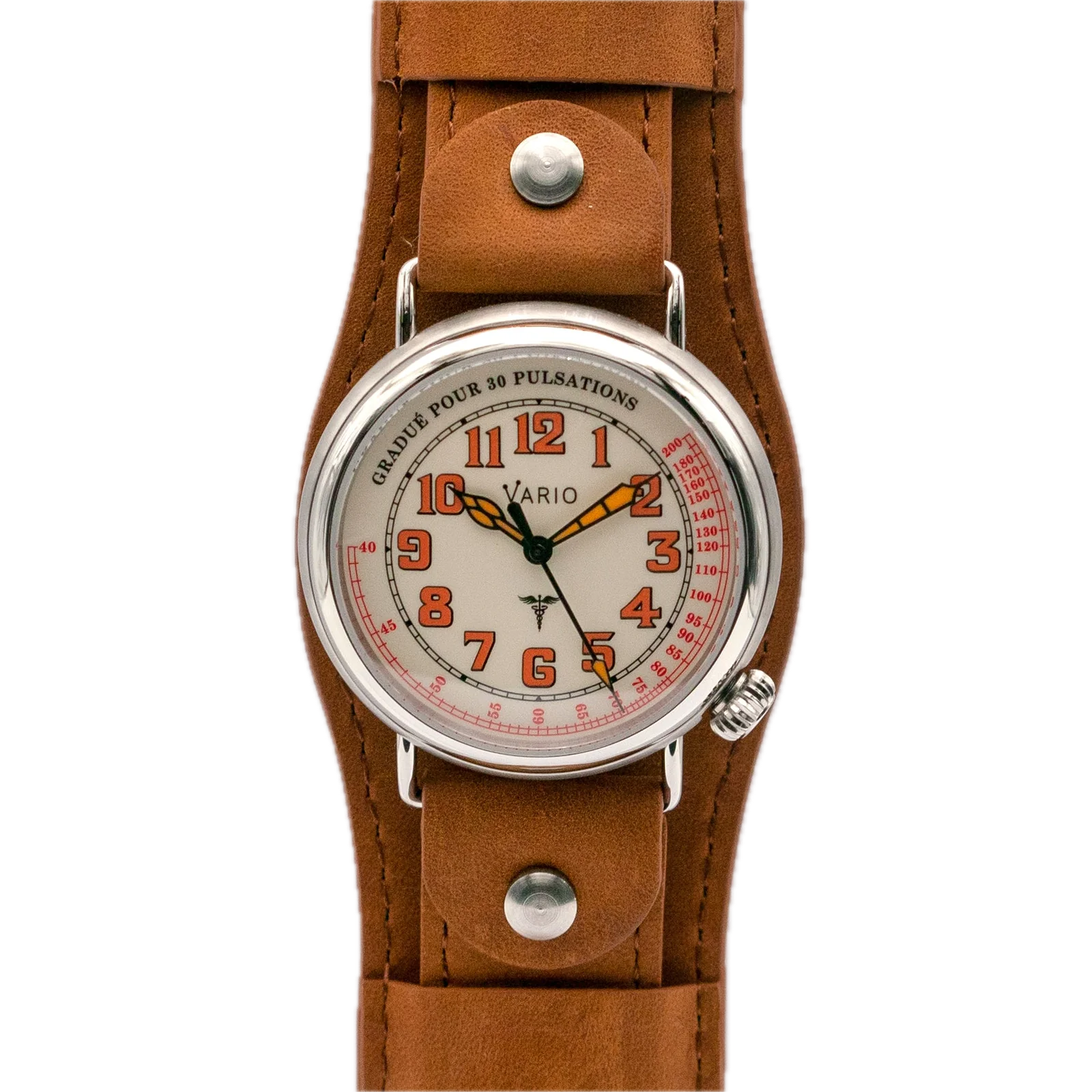 Vario 1918 Medic Cadran Crème avec Luminescence Orange