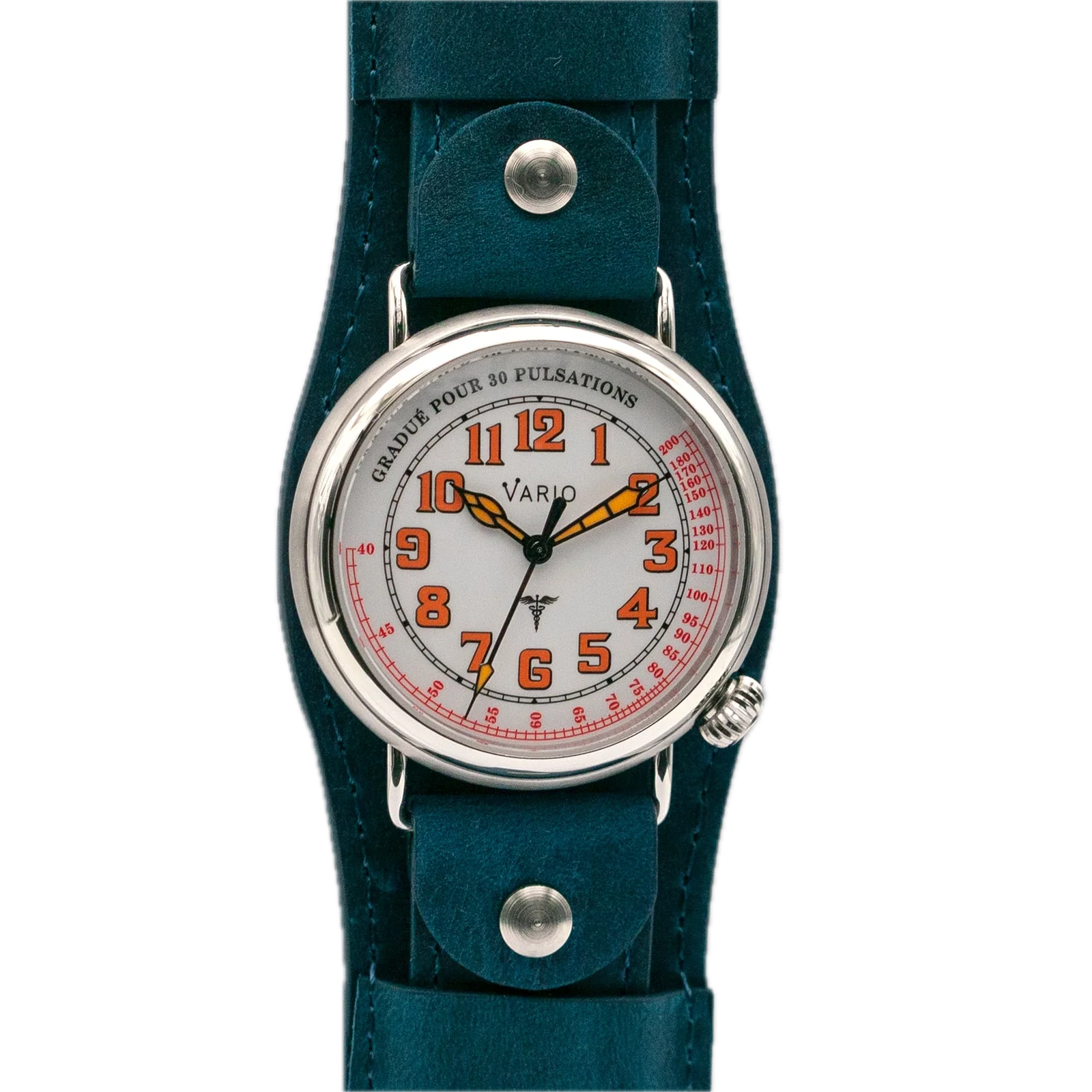 Vario 1918 Medic Cadran blanc avec lumens orange