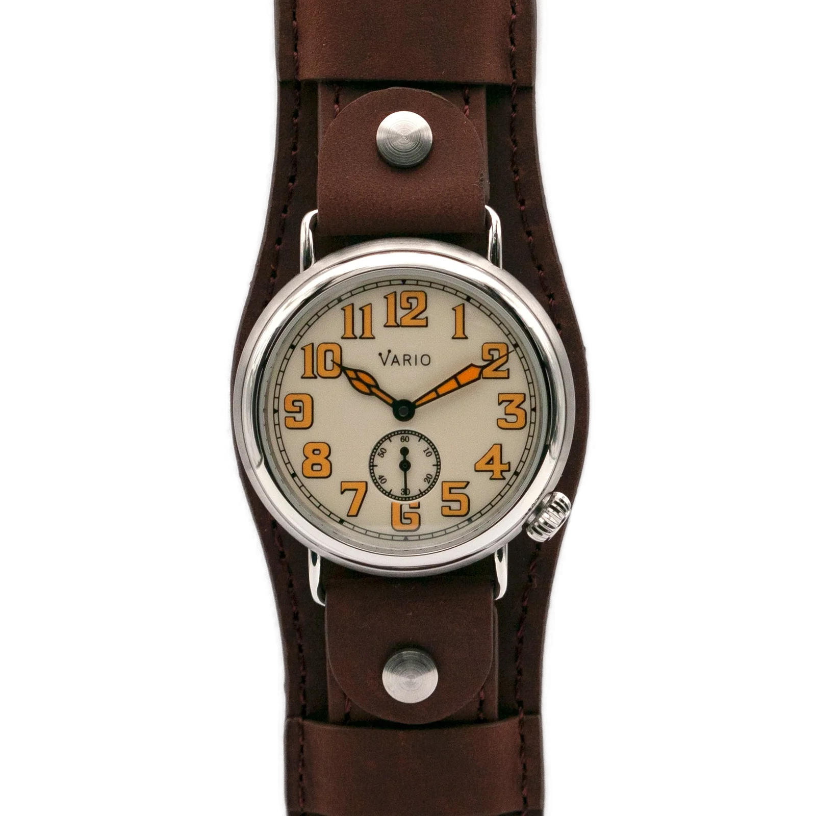 Vario 1918 Trench avec cadran crème et orange luminescent