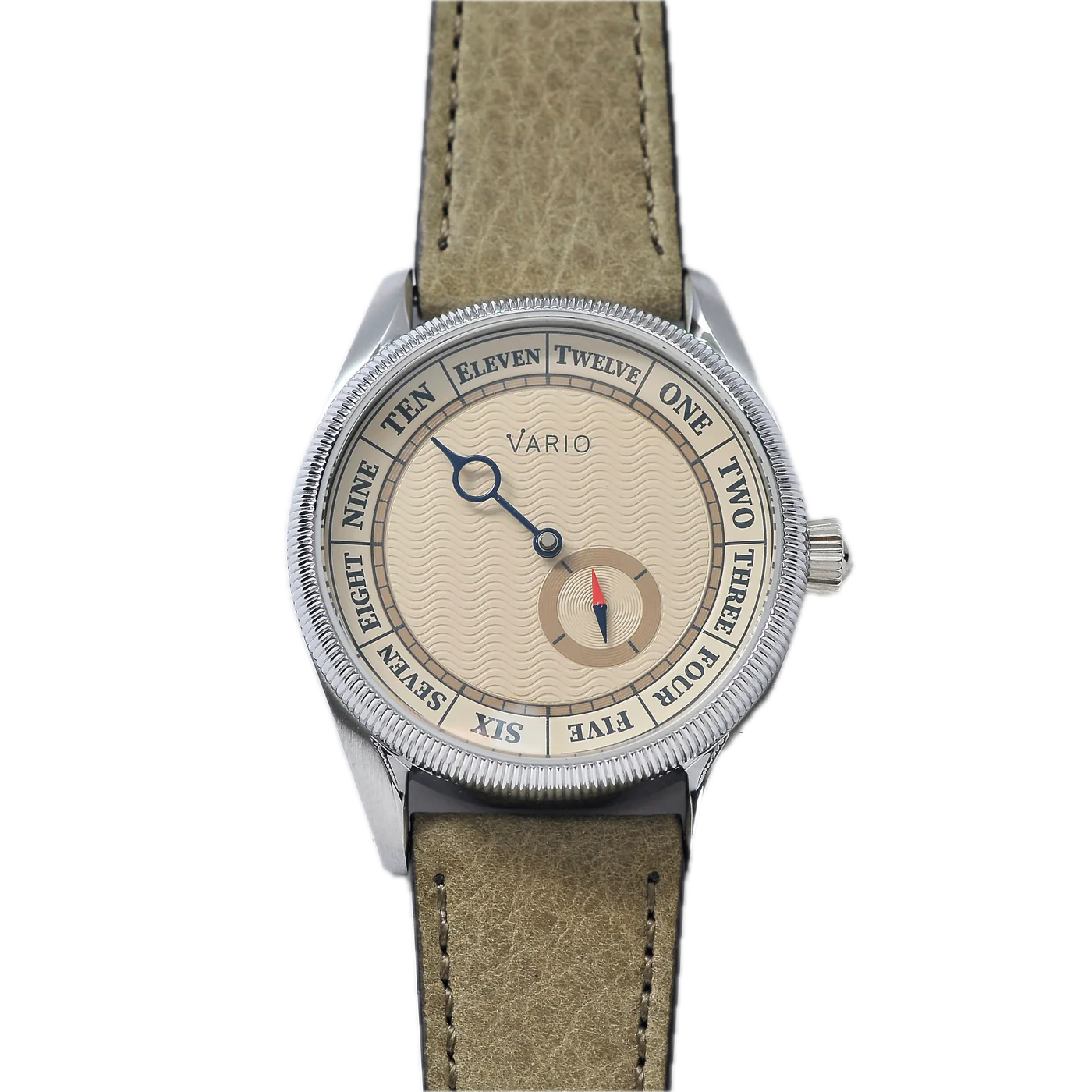 Vario NAVI Single Hand Sand Beige Small Seconds Compass