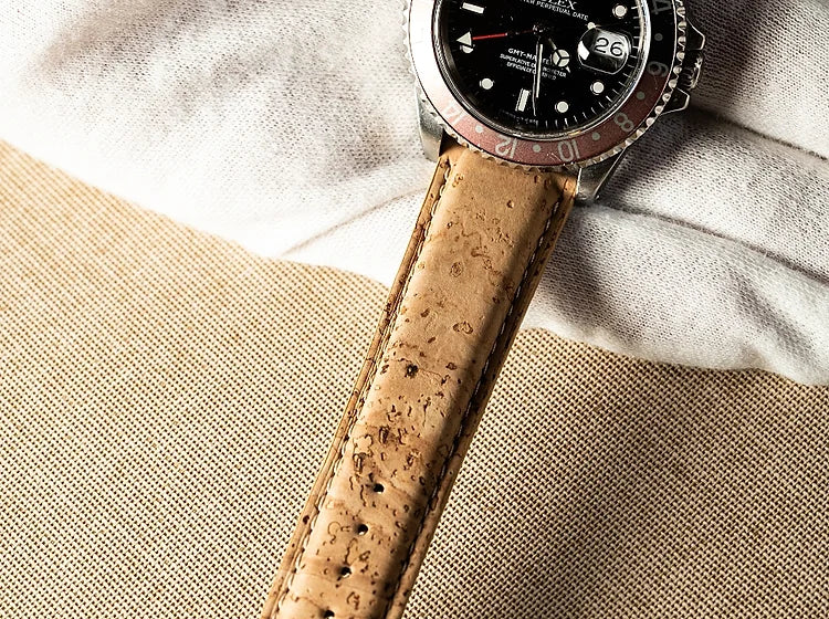 Cork watch strap