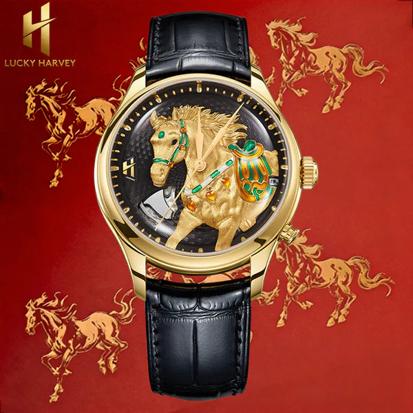 LUCKY HARVEY - HORSE CHIMING ALLOY GOLD