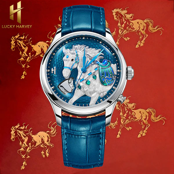 LUCKY HARVEY - HORSE CHIMING ALLOY BLUE