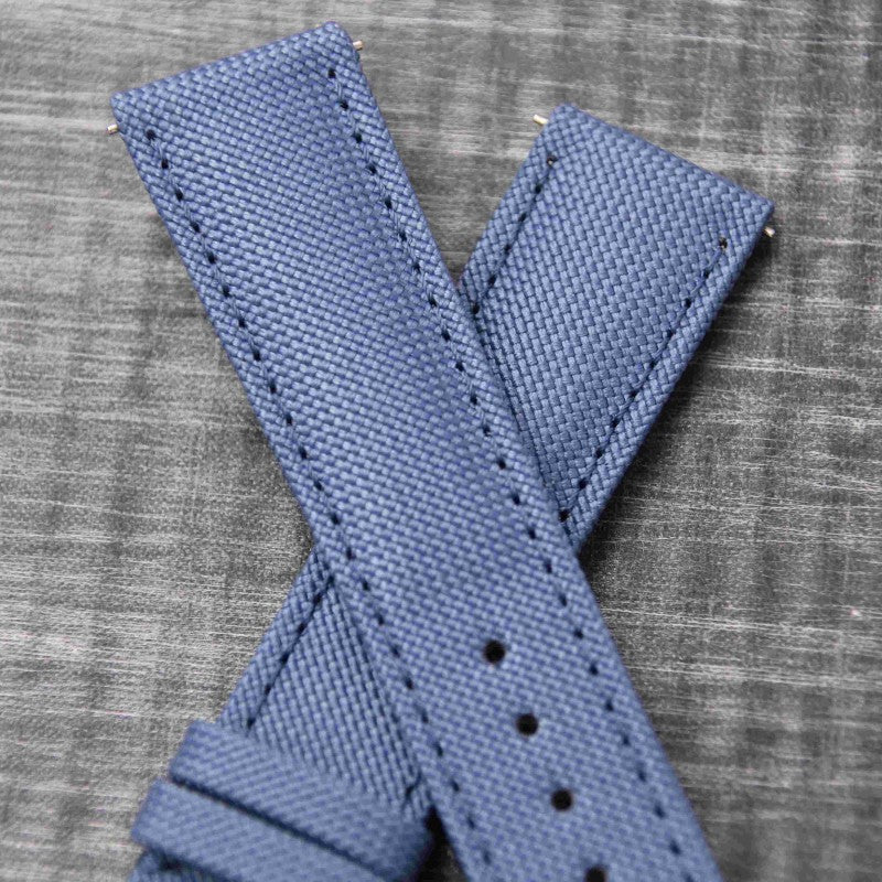 Bracelet de montre toile LARMOR PLAGE bleu breton