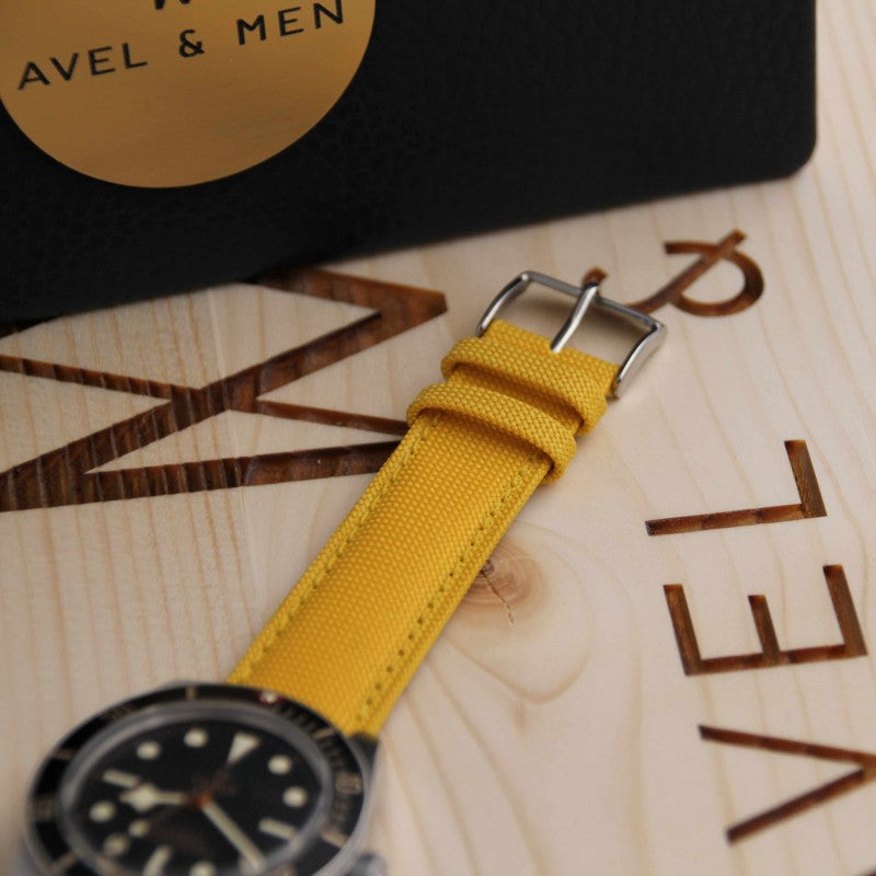 Bracelet de montre toile LARMOR PLAGE jaune