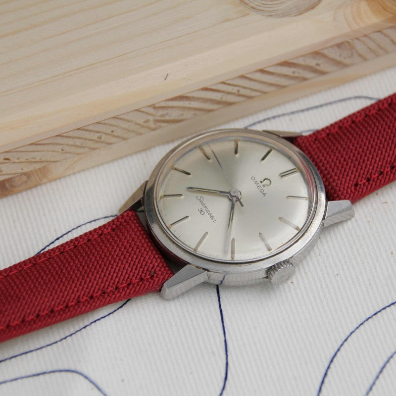 Bracelet de montre toile LARMOR PLAGE bordeaux