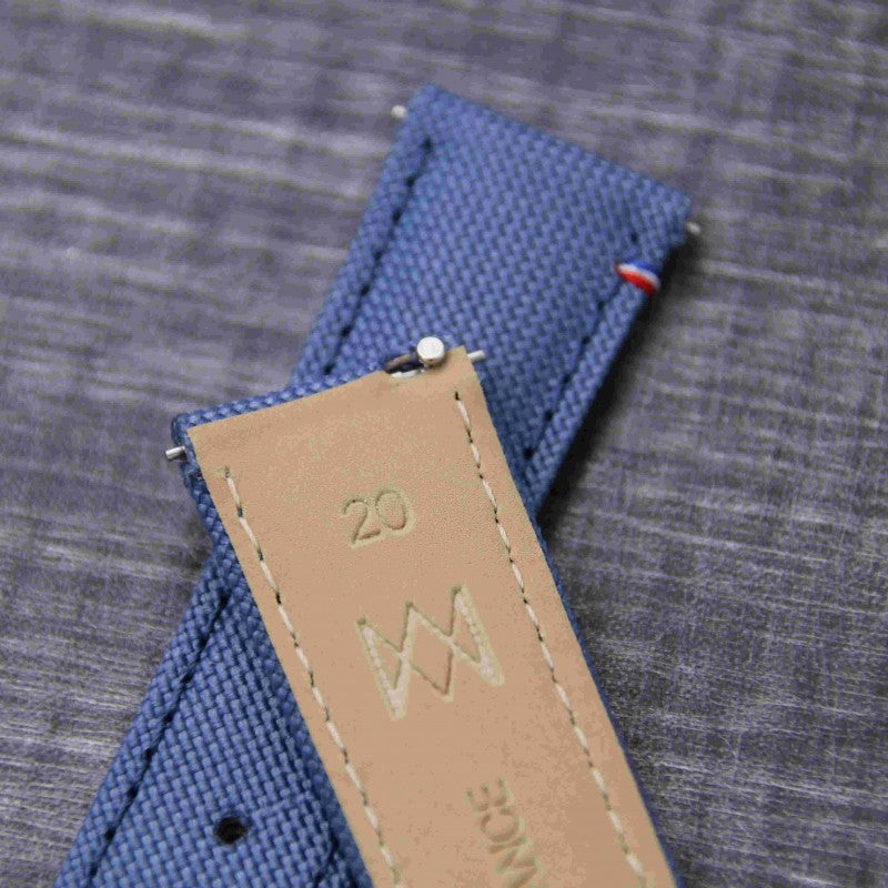 Bracelet de montre toile PORT LOUIS bleu breton