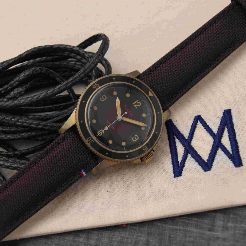 Bracelet de montre toile PORT LOUIS marron