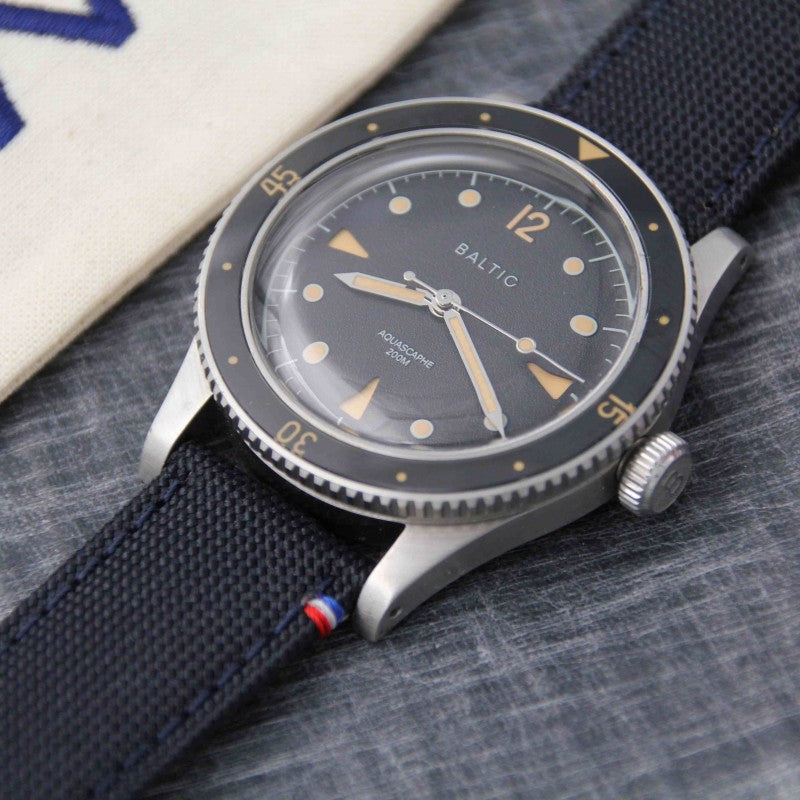 Bracelet de montre toile PORT LOUIS navy foncé