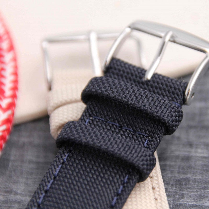 Bracelet de montre toile PORT LOUIS navy foncé