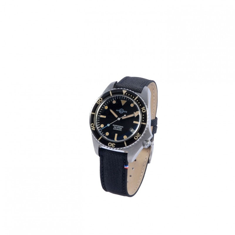 Bracelet de montre toile PORT LOUIS noir