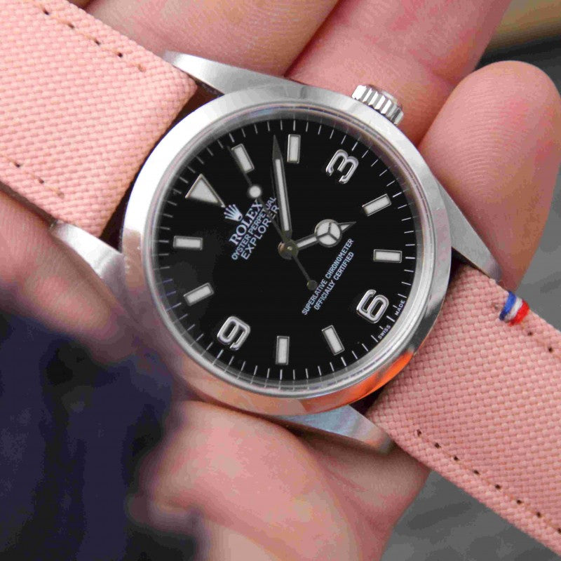Bracelet de montre toile PORT LOUIS soft pink
