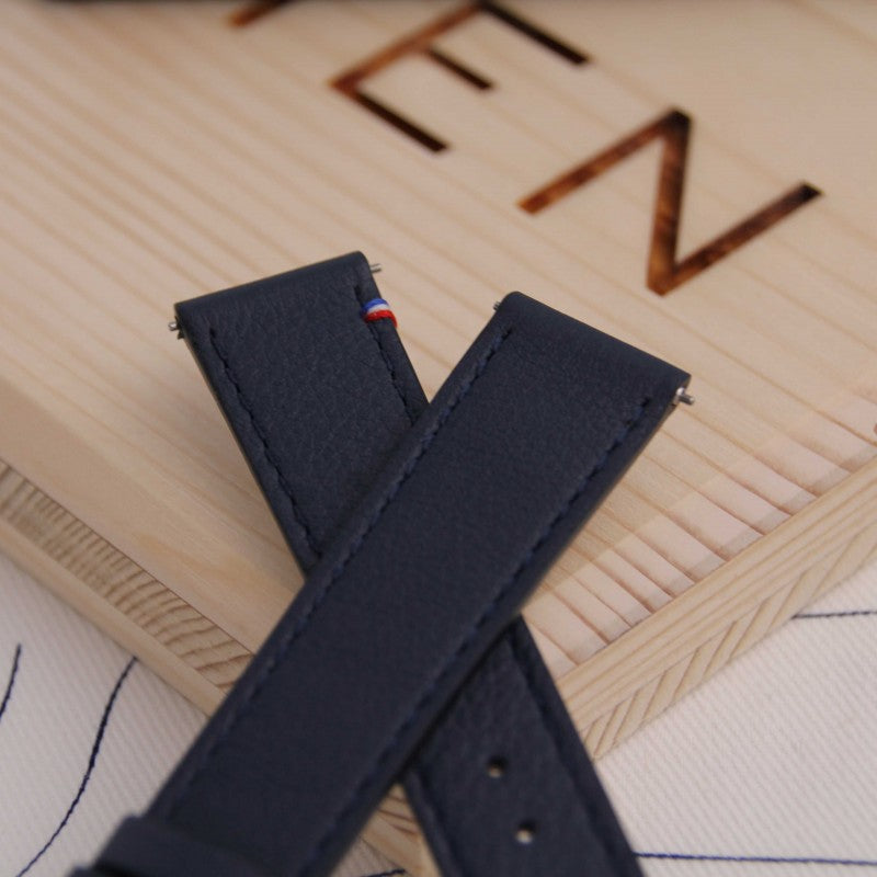 Bracelet de montre cuir SAINT BRIAC navy