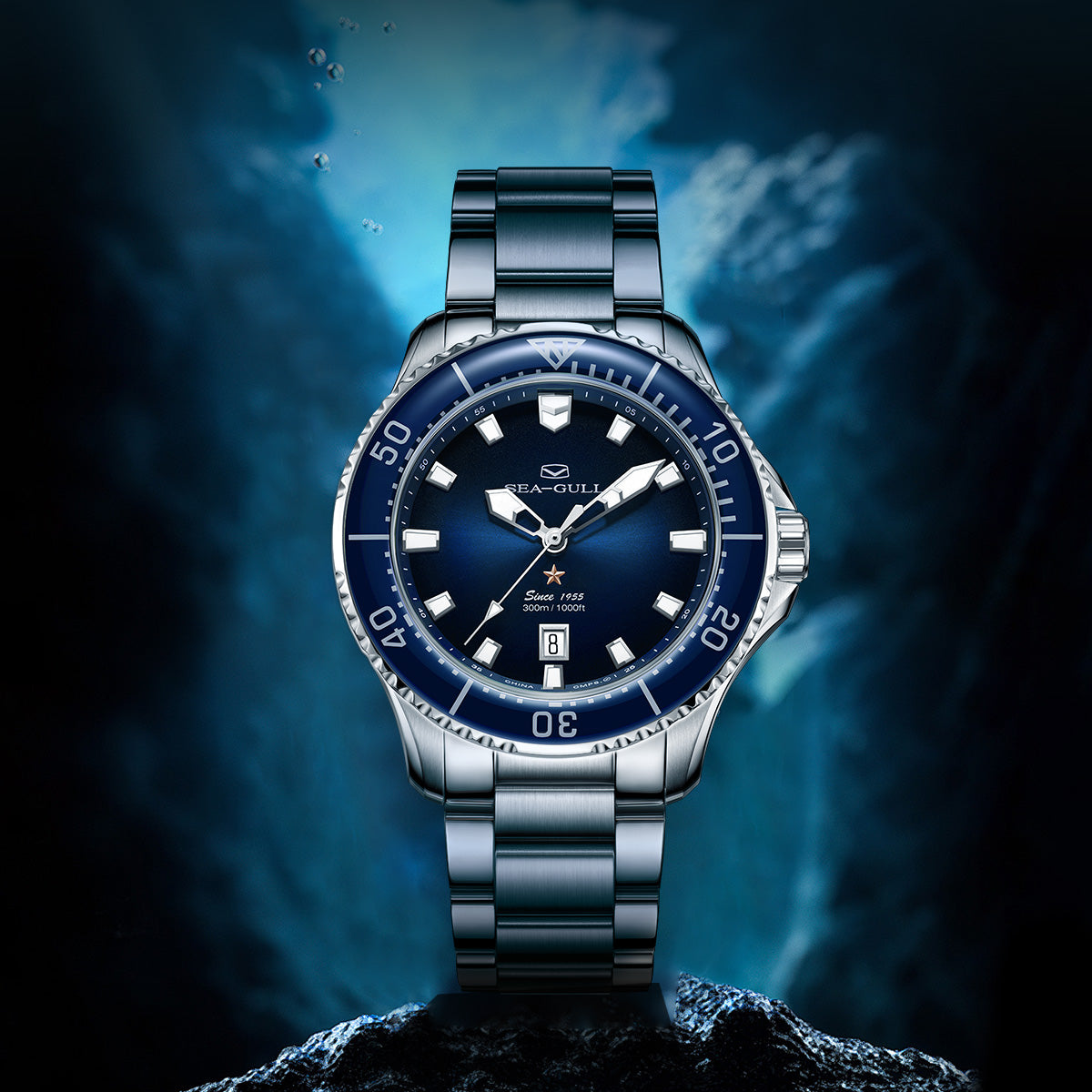 Océan Pro 300m Étanche Plongée 41mm