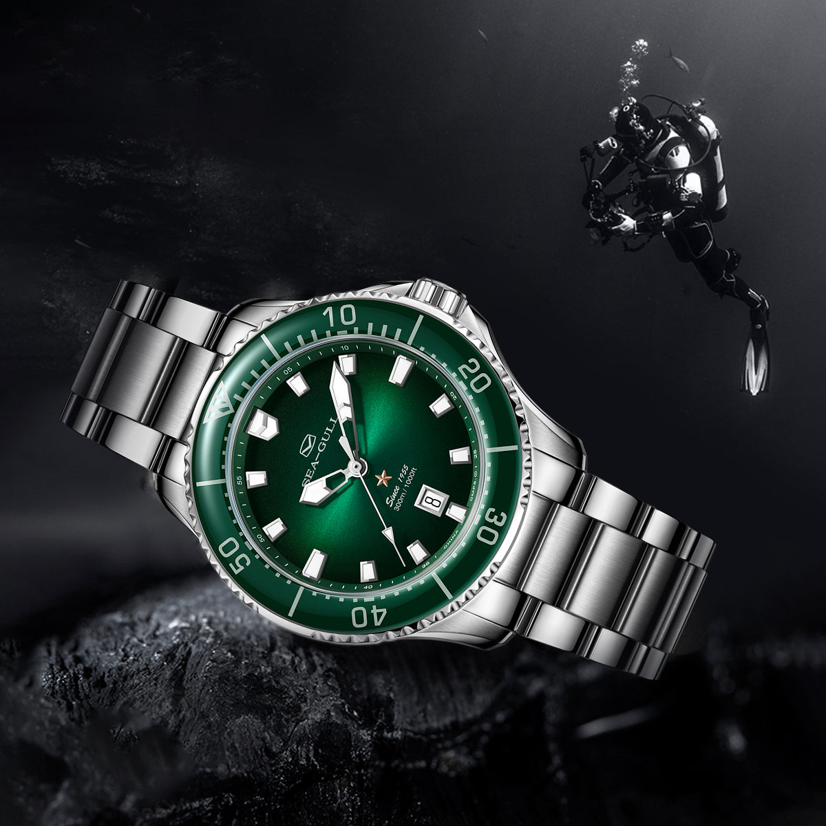 Océan Pro 300m Étanche Plongée 41mm