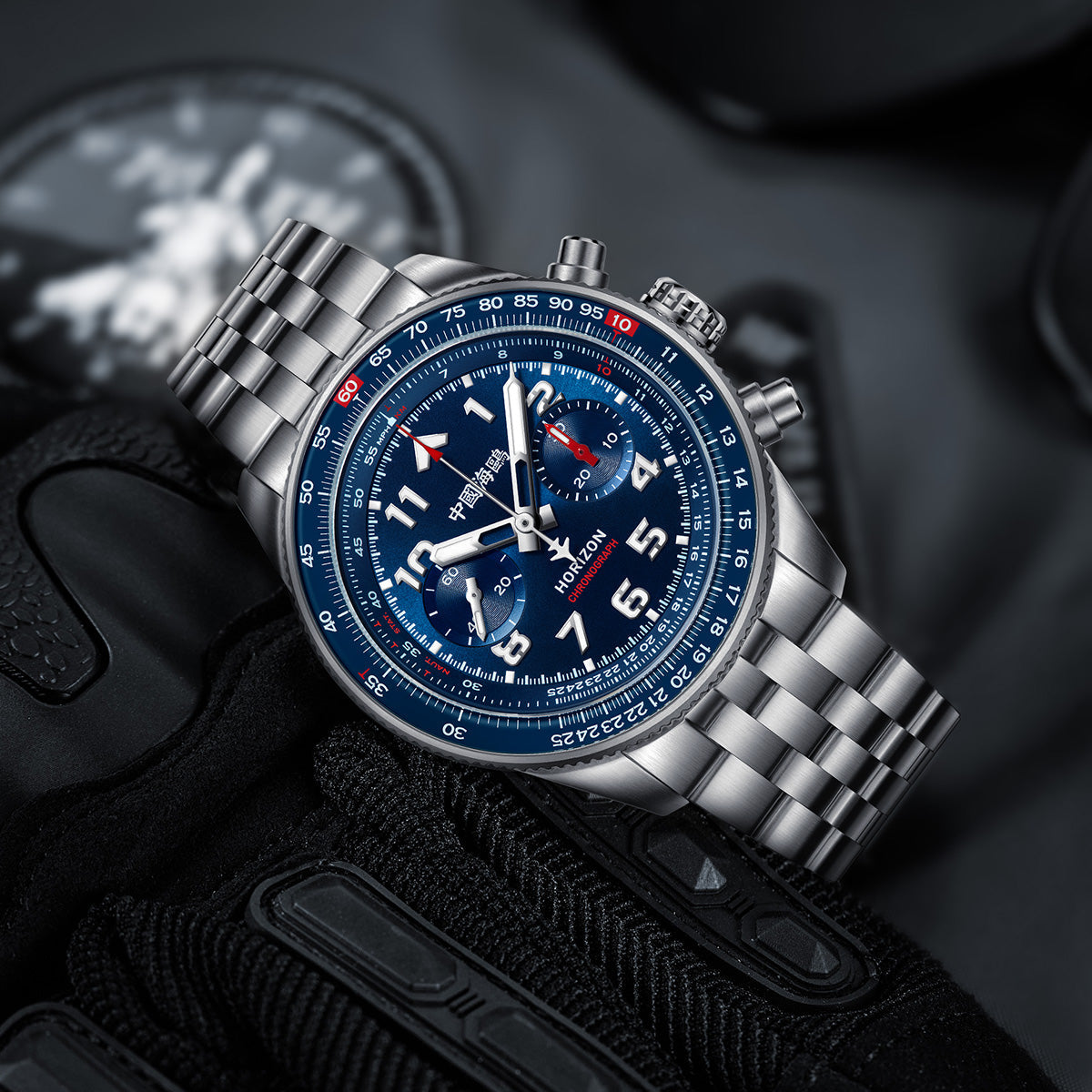 Aviation Tachymètre Chronographe Titane 43mm