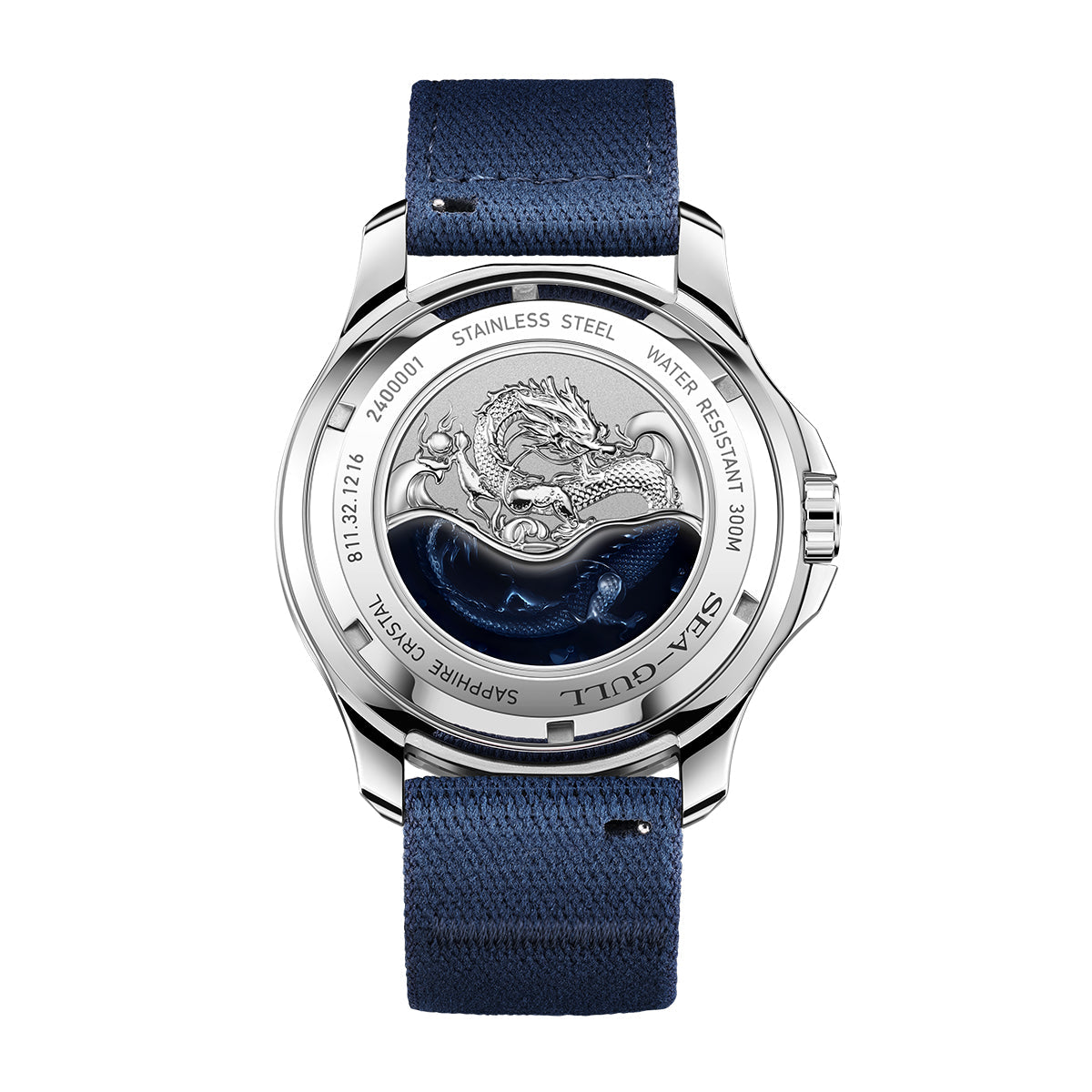 Océan Pro "Rois Dragons des Quatre Mers" Cadran Écailles de Dragon 300m Étanche Plongée 44mm